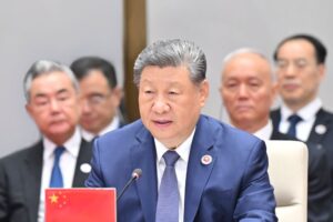 El presidente chino, Xi Jinping, pronuncia un importante discurso durante la 26ª Reunión del Consejo de Jefes de Estado de la Organización de Cooperación de Shanghai (OCS), en Bishkek, Kirguistán, el 1 de septiembre de 2026. (Xinhua/Zhai Jianlan)