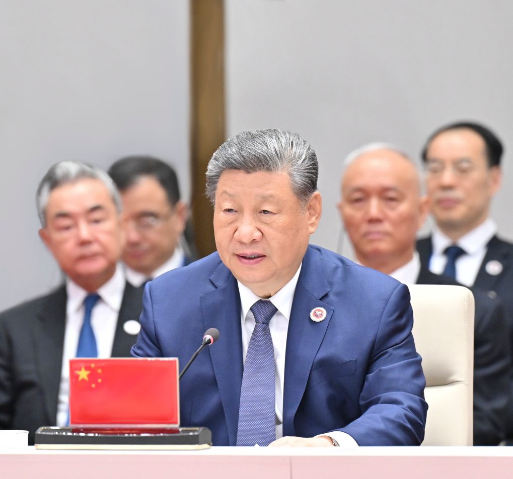 El presidente chino, Xi Jinping, pronuncia un importante discurso durante la 26ª Reunión del Consejo de Jefes de Estado de la Organización de Cooperación de Shanghai (OCS), en Bishkek, Kirguistán, el 1 de septiembre de 2026. (Xinhua/Zhai Jianlan)